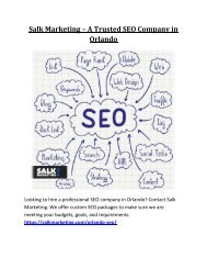 Salk Marketing – A Trusted SEO Company in Orlando