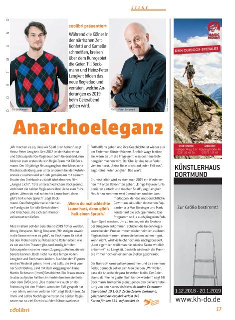 Januar 2019 - coolibri Hamm, Unna, Hagen