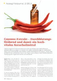 Cayenne-Extrakt (Vitaljournal 2/2013)