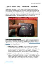 Types of Solar Charge Controller at Loom Solar