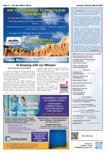 The New Mexico Nurse - January 2019