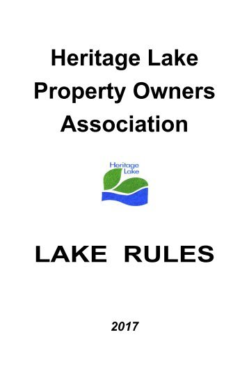2017 Lake Rules