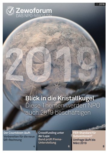 Zewoforum 3 | 2018: Blick in die Kristallkugel – Diese Themen werden NPO auch 2019 beschäftigen