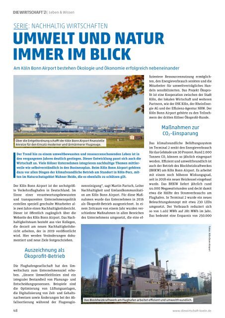 Die Wirtschaft Köln - Ausgabe 06 / 2018