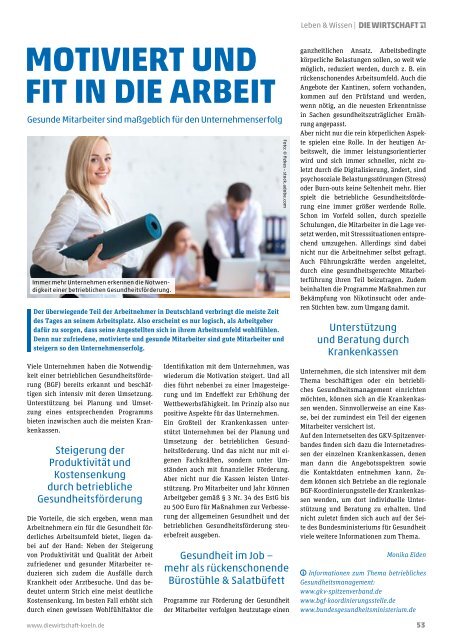 Die Wirtschaft Köln - Ausgabe 06 / 2018