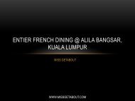 Entier French Dining @ Alila Bangsar, Kuala Lumpur