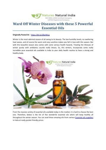 Ward Off Winter Diseases with these 5 Powerful Essential Oils