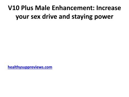 V10 Plus Male Enhancement