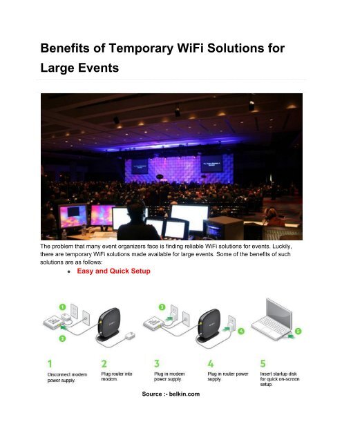 Benefits of Temporary WiFi Solutions for Large Events