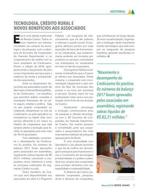 Revista Coamo - Março de 2018