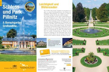 Informationsflyer Schloss & Park Pillnitz/Barockgarten Grosssedlitz - deutsch