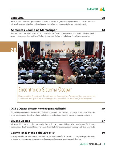 Revista Coamo - Abril de 2018