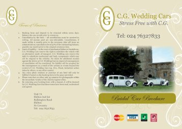cg wedding cars leaflet
