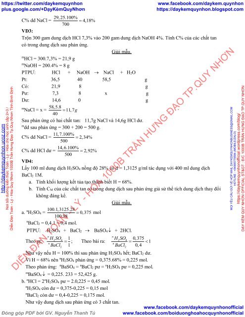 CHUYÊN ĐỀ ÔN TẬP HÓA 8,9 - NĂM 2017 - TÔ QUỐC KIM - GV HÓA THPT BÌNH SƠN - SÔNG LÔ - VĨNH PHÚC