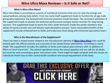 Nitro Ultra Maxx - Supports You Perform Harder At The Gym