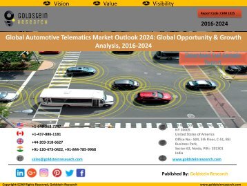 Automotive Telematics Market: Size, Share, Growth Drivers, Trends & Challenges