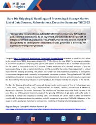 Bare Die Shipping & Handling and Processing & Storage Market List of Data Sources, Abbreviations, Executive Summary Till 2025