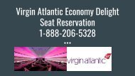 Virgin Atlantic Economy Delight Seat Reservation 1-888-206-5328