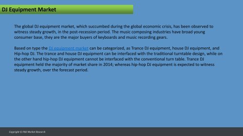 DJ Equipment Market: Highlights the Competitive Scenario of the Market and Major Competitors