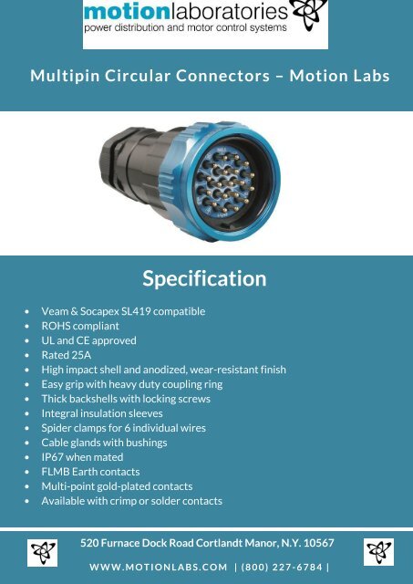 Multipin Circular Connectors – Motion Labs