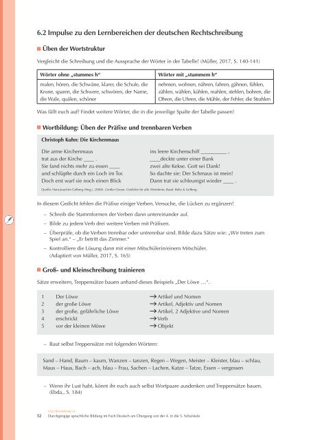 Durchgängige sprachliche Bildung im Fach Deutsch am Übergang von der 4. in die 5. Schulstufe Primarstufe und Sekundarstufe I