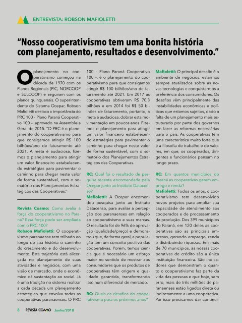 Revista Coamo - Junho de 2018