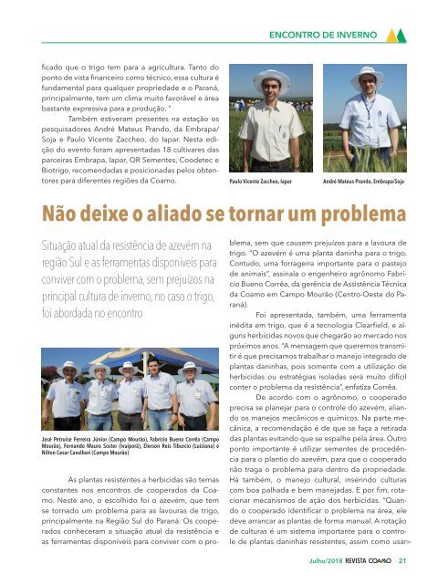 Revista Coamo - Julho de 2018