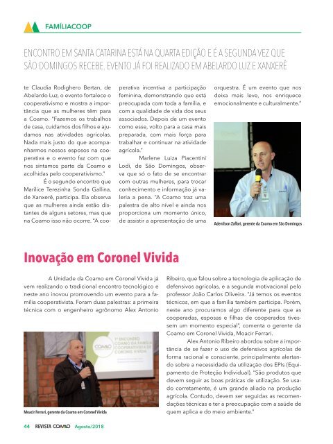 Revista Coamo - Agosto de 2018