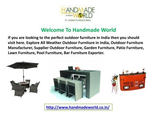 outdoor furniture supplier in Delhi