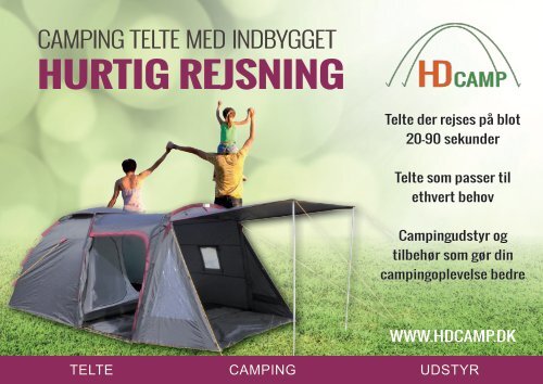 Camping telte med hurtig rejsning
