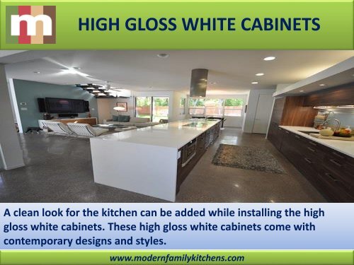 High Gloss White Cabinets