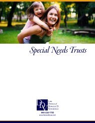 Special Needs Trusts Brochure