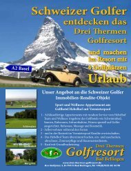 Wir sind für Schweizer Golfer - Drei Thermen Golf Resort