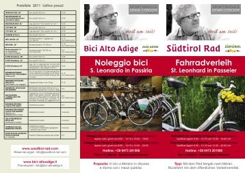 Fahrradverleih St. Leonhard in Passeier Noleggio bici ... - Südtirol Rad