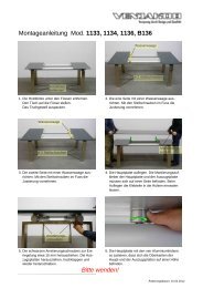 Bitte wenden! Montageanleitung Mod. 1133,  1134, 1136 ... - Venjakob