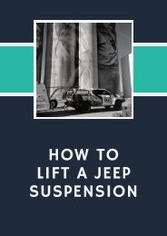 HOW TO LIFT A JEEP SUSPENSION