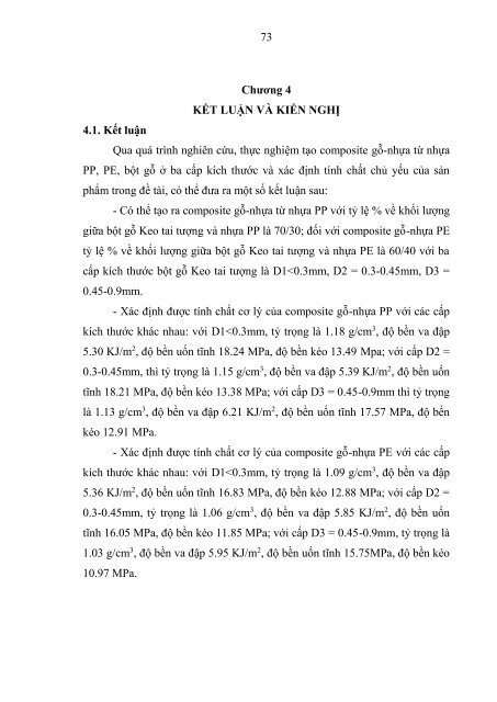 Nghiên cứu ảnh hưởng của kích thước bột gỗ đến tính chất composite gỗ nhựa