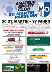 AMATEUR SPORT CLUB ST. MARTIN PASSEIER - ASC St. Martin ...