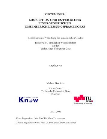 knowminer: konzeption und entwicklung eines ... - Know-Center