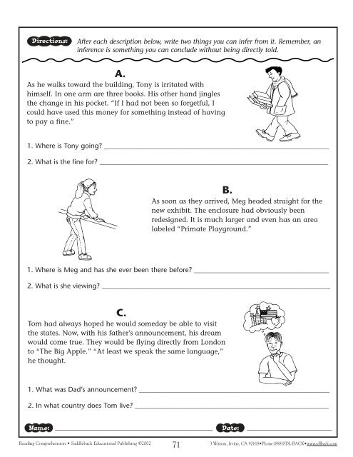 Directions After Each De