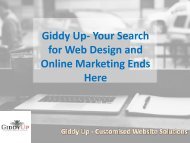 Giddy Up- Your Search for Web Design and Online Marketing Ends Here