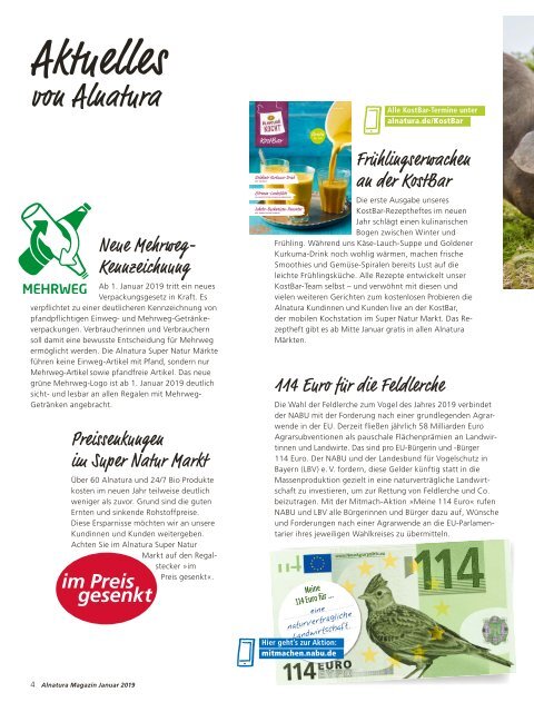 Alnatura Magazin Januar 2019