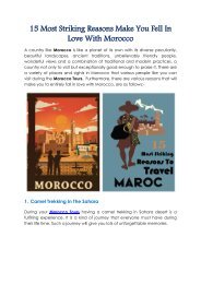 Tizi Trekking Blog - 15 Most Striking Reasons Make You Fell In Love With Morocco