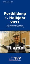 Fortbildung 1. Halbjahr 2011 - Sächsischer Volkshochschulverband ...