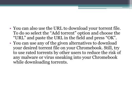 how to get torrents on your chromebook