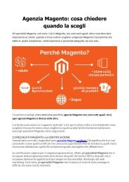 Specialisti Magento: per usare Magento al meglio hai bisogno di un team