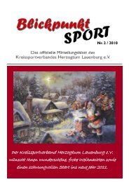 Nr. 2 / 2010 - Kreissportverband Herzogtum Lauenburg
