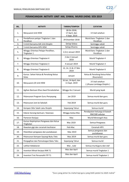 MANUAL PENGURUSAN 2019