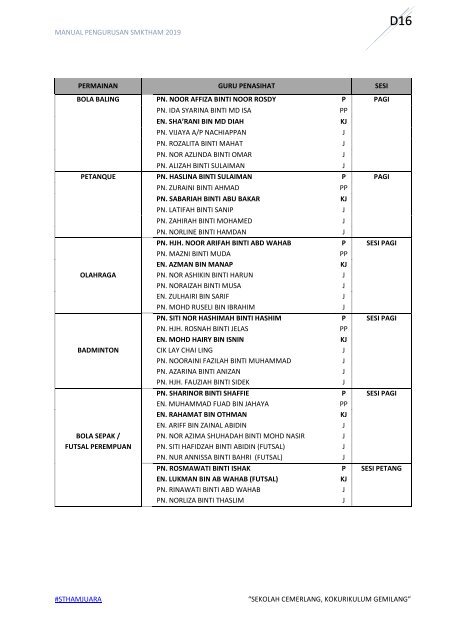 MANUAL PENGURUSAN 2019