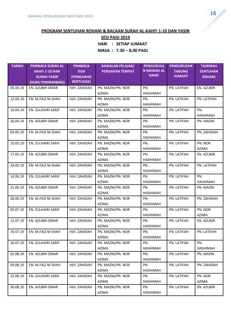 MANUAL PENGURUSAN 2019